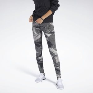 Reebok Lux 2.0 - Geo Static Tights Damen - Grau - DE 402-CWE